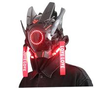 Obelunrp Ciber casco LED LED Visible Visible Cyber Mask Futuristic Sci-Fi Techwear Anti Fog Punk Punk Mask One Size Most Fits For Music Festival, Cosplay, Halloween, Party, Helmet, Christmas Decor