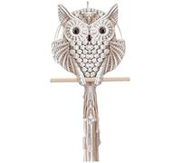 Obelunrp Coschos de Pared de Macrame de búho, Taselas de Arte del búho Tejido de algodón de algodón, decoración de Pared de Arte del búho para el Dormitorio de Pared del hogar (15x45 cm)