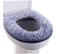 Obelunrp Cubiertas de Asiento del Inodoro, Calentador de cojín del Asiento del Inodoro Estirable, Cubierta del Asiento del baño de Tela Lavable, Calentador de Asiento de Espesor Suave (Gris)
