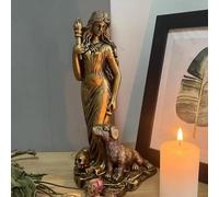 Obelunrp Estatua de Hécate de Resina Griega con su Perro, estatuas de Hekate de 3, 9x7, 9 Pulgadas, artesanía de Altar de brujería, Decoraciones Creativas de Escritorio, Adornos para Exteriores