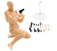 Obelunrp Figura de acción Gestos Figura articulada Maniquí de Dibujo liviano con Soporte y Accesorios Modelo de Dibujo para Artistas Que dibujan, pintan, Uso Masculino en Cocina