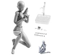 Obelunrp Figuras de acción del Cuerpo Humano, Mini Figuras de maniquí de Dibujo de PVC de 13 cm con Soporte, maniquí de Artistas de Gestos móviles para Dibujar, Pintar, Dibujar (Mujer)