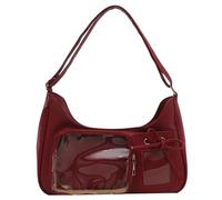 Obelunrp Ita Bag, bolso mensajero japonés Kawaii de 12 pulgadas con bolsillos transparentes, bolsos de hombro Y2K para niñas y mujeres (estilo 3)