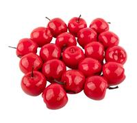 Obelunrp Manzanas Artificiales 20pcs 1.2x1.4 Pulgada simulación Realista Mini Manzanas infalibles Falso Decorativo para la fotografía de Fiestas de Navidad, Artificial