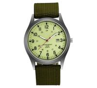 Obelunrp Reloj para Hombres con Pantalla de muñeca para Hombres Que Brillan en el Oscuro al Aire Libre Cuarzo para con Correa de Nylon Verde para Regalos, muñeca para