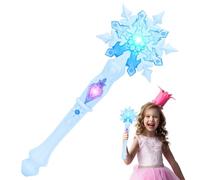Obelunrp Varita Luminosa, Varita LED de Copo de Nieve de Princesas, Palo Luminoso de 12, 6 Pulgadas para Fiesta en el Parque de Hielo, Cosplay, Azul, sin batería, Adornos de jardín