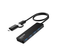 OBERSTER Hub USB C, 4 Puertos USB C Hub HDMI para iMac Pro, Xbox, Ps4, DELL, Notebook PC, Mobile HDD, Ultra-Slim USB Ampliación Adaptador 5 Gbps Data Hub para MacBook Pro/Air
