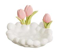 Obesntln Bandeja de almacenamiento de flores, bandeja para llaveros de flores, plato de llave de flor de baratija de bandeja de llaves - Bandeja de cartera de figuras coleccionables, organizador de