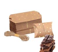 Obesntln Cajas de papel para dulces artesanales,Cajas de almacenamiento de papel para dulces - Caja de embalaje de caja de chocolate con diseño de almohada | Caja de papel rellenable del chocolate del