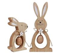 Obesntln Centro De Mesa De Primavera - Conjunto De Lindas Figuras De Conejos, Decoración Navideña, Par De De Temporada, Madera Hecha A Mano/Pascua para Cabecera, Comer, Fiesta, Hogar, Oficina, Aparta
