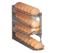 Obesntln Soporte rodante para huevos | Estante rodante automático para huevos de 4 capas | Organizador de huevos de grado alimenticio que ahorra espacio, dispensador de huevos de gran capacidad para