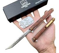 Obespina Cuchillo Plegable Skip Damas Numerado Madera Peral Liner Lock Bolsillo Serie Limitada Camping Caza Regalo Hombre Custom Oro Gentleman Folder Rodamiento Ligero Afilado Marca Francesa