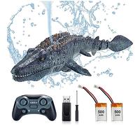 OBEST 2.4GHz Barcos Teledirigido RC Mosasauru para Niños, Tiburón Lanchas Juguete para Piscinas y Lagos Agua Spray, RC Tiburón Dinosaurio Eléctrico Cumpleaños para Niños y Niñas