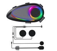 OBEST Auriculares Bluetooth para moto, Bluetooth 5.4, IP65 resistente al agua y al polvo, batería de 800 mAh, asistente de voz, ideal para exteriores, motociclismo, esquí