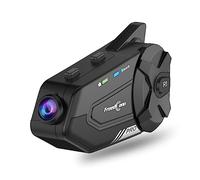 OBEST Auriculares Bluetooth para motocicleta con cámara 2K, 1000 m, walkie talkie para 6 grupos, micrófono 2 en 1/Bluetooth 5.0/128G TF