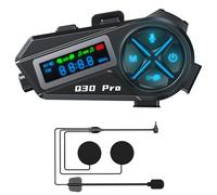 OBEST Auriculares Casco Moto Blutooth 5.4, Intercomunicador Motocicleta Inalámbrico Impermeable, Comunicador Manos Libres Moto con Microfono FM HiFi Estereo para Ciclismo Esquí Viaje