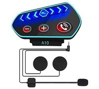 OBEST Auriculares Moto Bluetooth, Casco Auricular con Sistema de ComunicacióN Manos Libres y FuncióN de ReduccióN de Ruido, para una Variedad de Montados en Casco