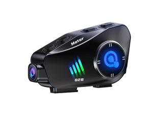 OBEST Auriculares para casco de motocicleta con cámara 1080P, auriculares Bluetooth para motocicleta con manos libres inalámbricas, calidad de sonido HD, IPX6 impermeables, auriculares Bluetooth para