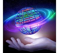 OBEST Bola Voladora Niños Adultos Juguetes, Mini Drone UFO 360 ° Rotating Recargables, LED Intermitente, Giratoria Flying Ball Boomerang Interioresy Exteriores Juguetes, Regalo de Año Nuevo