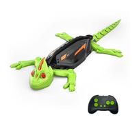 OBEST Camaleón controlado por radio para arrastrarse en suelos y paredes - Juguete de control remoto con ojos brillantes - Fácil de controlar, cable USB incluido - Juguete apto para niños