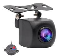 OBEST Cámara Marcha Atrás Coche 1080P AHD, Camara Trasera Coche Visión Nocturna con Reconocimiento Obstáculo Alarma Sonido, IP68 Impermeable Camara Aparcamiento Metal Gran Angular 145 Universal 12V