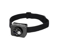 OBEST Cámara portátil con linterna frontal LED inteligente ajustable y ajuste de 45 grados, cámara corporal de faro 1080P para tarjeta de memoria de 128 GB, adecuada para deportes al aire libre