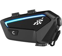 OBEST Casco de moto Bluetooth 5.0, intercomunicador para 10 conductores, alcance de hasta 2000 m, IP67 resistente al agua, 1100 mAh, reducción de ruido para todos los cascos de moto