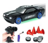 OBEST Coche Deriva Control Remoto, 1:20 RC Juguete de Carreras de Acrobacias, 2.4 GHz Coche de Alta Velocidad de 4 Ruedas, Luces LED, 4 Neumáticos de Repuesto, Regalo para Niños y Niñas