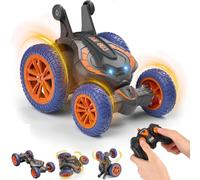 OBEST Coche Teledirigido Acrobacias Niños, 4WD Coche Control Remoto con Giro de Rotación 360, Luz Intermitente, Transforma con un Clic, RC Coche Drift Juguetes niños Regalos Navidad Año Nuevo