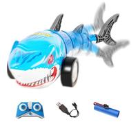 OBEST Coche Teledirigido RC Tiburón Juguete, 2,4 GHz Vehículo Acrobático Tiburón, Rotación de 360° Coche Teledirigido con Lámpara LED, Regalo de Semana Santa de para Niños y Niñas de 14+ Años