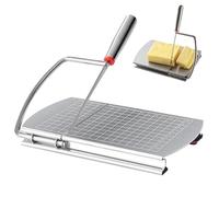 OBEST Cortador de queso de acero inoxidable, cortador de queso con alambre, cortador de queso con cuadrícula de medición de escala, cortador de queso, cortador de mantequilla, adecuado para queso