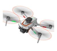 OBEST Drone con cámara doble, dron RC plegable con mando a distancia LCD de 4,3 pulgadas, motor sin escobillas, protección de barrera inteligente, retorno con un solo clic, 2 baterías, para adultos y