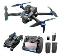 OBEST Drone GPS con Cámara 4K, Mando Distancia con Pantalla UHD 5.9", Dron Plegable con Tarjeta SD, 2 Batería 40Min, Transmisión FPV 5G, RC Cuadricóptero Adultos Estabilizador Seguimiento