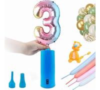 OBEST Inflador Globos Eléctrico Portátil, Mini Hinchador Globo electrica | Bomba Aire de Globo Eléctrica para Fiestas Bodas Cumpleaños Fiestas Actividades promocionales y decoración de Festivales