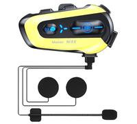 OBEST Intercomunicador Casco Moto,Auriculares Bluetooth 5.4 para Motocicletas,300m Doble Intercom a Tiempo Completo, Soporte para Compartir Música y Cancelación de Ruido de Ilamada (ENC),IP56/1000mAh