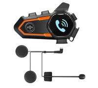OBEST Intercomunicador Casco Moto,Auriculares Casco Moto Bluetooth,Soporte para Doble Intercomunicación/Respuesta Automática de Manos Libres/Música HD,para Ciclismo, esquí