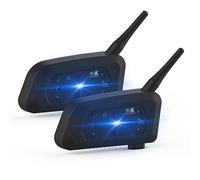 OBEST Intercomunicador de Moto Doble, Auricular Casco de Moto, Bluetooth 5.1, Soporte para conexión hasta 7 Motociclistas Dentro de 700 m, conexión con EUC/saferiding aplicación