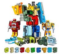 OBEST Juguetes DeformacióN NuméRica, 15 SíMbolos Digitales Transforman Tanque/HelicóPtero/Submarino/Robot Ensamblados, Juego Bloques ConstruccióN Educativos para NiñOs, Regalo EducacióN Aprendizaje