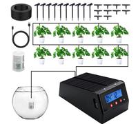 OBEST Kit de Sistema de Riego Solar con 10 Goteros y 10m de Manguera | Modos de Riego Automático, Riego Autónomo para Balcones, Jardines y Plantas en Maceta, Ideal para Vacaciones y Viajes Cortos
