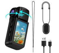 OBEST Mini Cámara Deportiva 180 Gira Magnético, 2.7K WiFi Camara Acción Casco Moto con Pantalla IPS HD 1.4", Body CAM Pequeña Video Vlog Exterior Cámara DV Pulgar para Registros Diarios Ciclismo