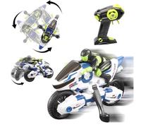 OBEST Motocicleta teledirigida de 2,4 G, moto de acrobacias teledirigida, gira en su lugar/360 ° Drift, adecuada para niños y niñas regalos para niños