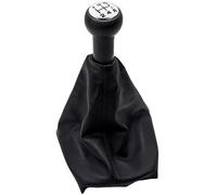 OBEST Pomo Palanca Cambio Coche Adecuado para Peugeot 306 406 206 207 307 309 106 205 206 3008 para Citroen C2 C3 C4, 5 Velocidad Pomos Palanca Coche con Cubierta antipolvo de Cuero PU Suave Negro