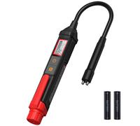 OBEST Probador líquido de Frenos Adecuado para líquido de Frenos DOT3, DOT4, DOT5.1, Comprobador Liquido Frenos Universal con Pantalla LCD, Alarma Sonido y Luz, Sonda Flexible