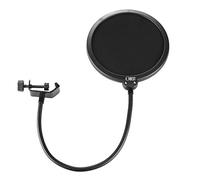 OBEST Professional Micrófono Pop Filter Shield, Cualquier Otro micrófono,Pantalla Pop Wind de Doble Capa con un Brazo Estabilizador de Clip de Cuello de Cisne Flexible de 360°