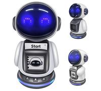 OBEST Robot teledirigido 2.4G con detección de comandos de tarjeta,Función de grabación y cambio de sonido,Luces de expresión,Control flexible de 4 vías,Niños Educación Temprana Voz Juguete educativo
