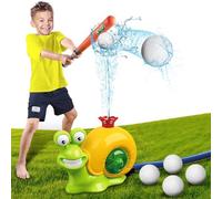 OBEST Rociador Agua Caracol con 4pcs Béisbol Niños Juegos Jardín, Juguetes acuáticos Verano Portátile, Juegos Aspersor Agua para Actividades Familiares Aire Libre Jardín Patio Trasero Fiesta Playa