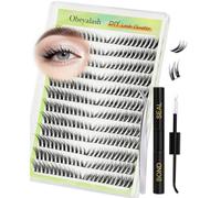 Obeyalash Fox Eye Cluster Lashes Kit Eyelash Clusters Kit PestañAs Pelo A Pelo 12mm Lash Clusters For Personal Use at Home (ZK08)