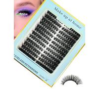 Obeyalash Pestañas en racimo 80D individuales, ojos de gato, ojos de zorro, extensiones de pestañas de volumen 8-16 mm, rizo C, racimos de pestañas rusas esponjosas para niñas y mujeres en casa