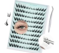 Obeyalash PestañAs Postizas Pelo A Pelo Self Adhesive Cluster Lashes Cat Eye Pre Glued Eyelashes Fox Eye Wispy Lashes Individual Cluster Kit C Curl 13mm Stick On Eyelashes Glueless 120pcs DIY at Home