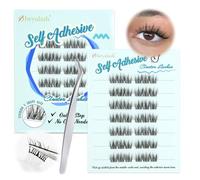 Obeyalash Pre Glued PestañAs Postizas Extensiones De PestañAs Kit 3D Pre Glued Cluster Lashes Glueless C Curl Wispy Individual Lashes Natural 15mm Resuable No Glue Needed(KLS172)